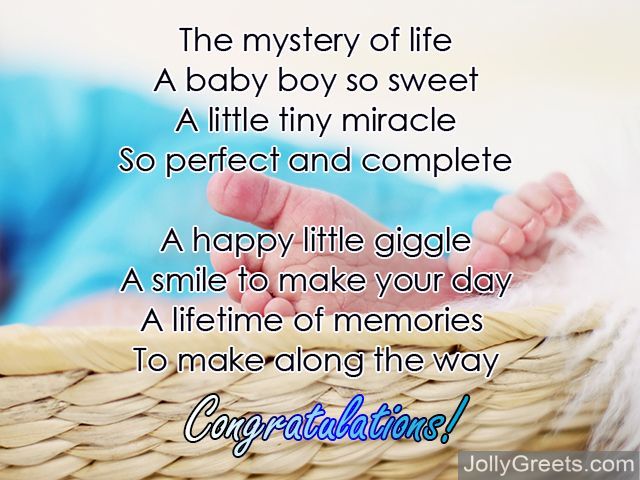 Congratulations For Baby Boy Poems For Newborn Baby Boy