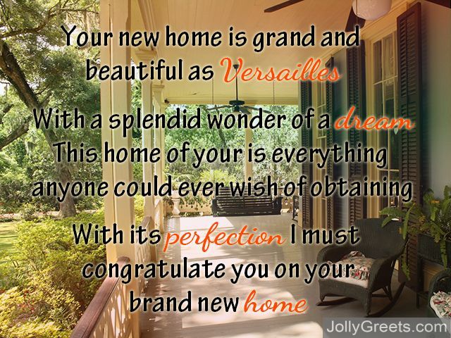 New Home Poems Congratulations Poems For New Home