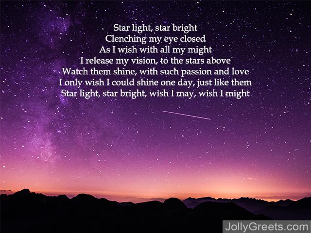 A star upon poem wish Wish upon